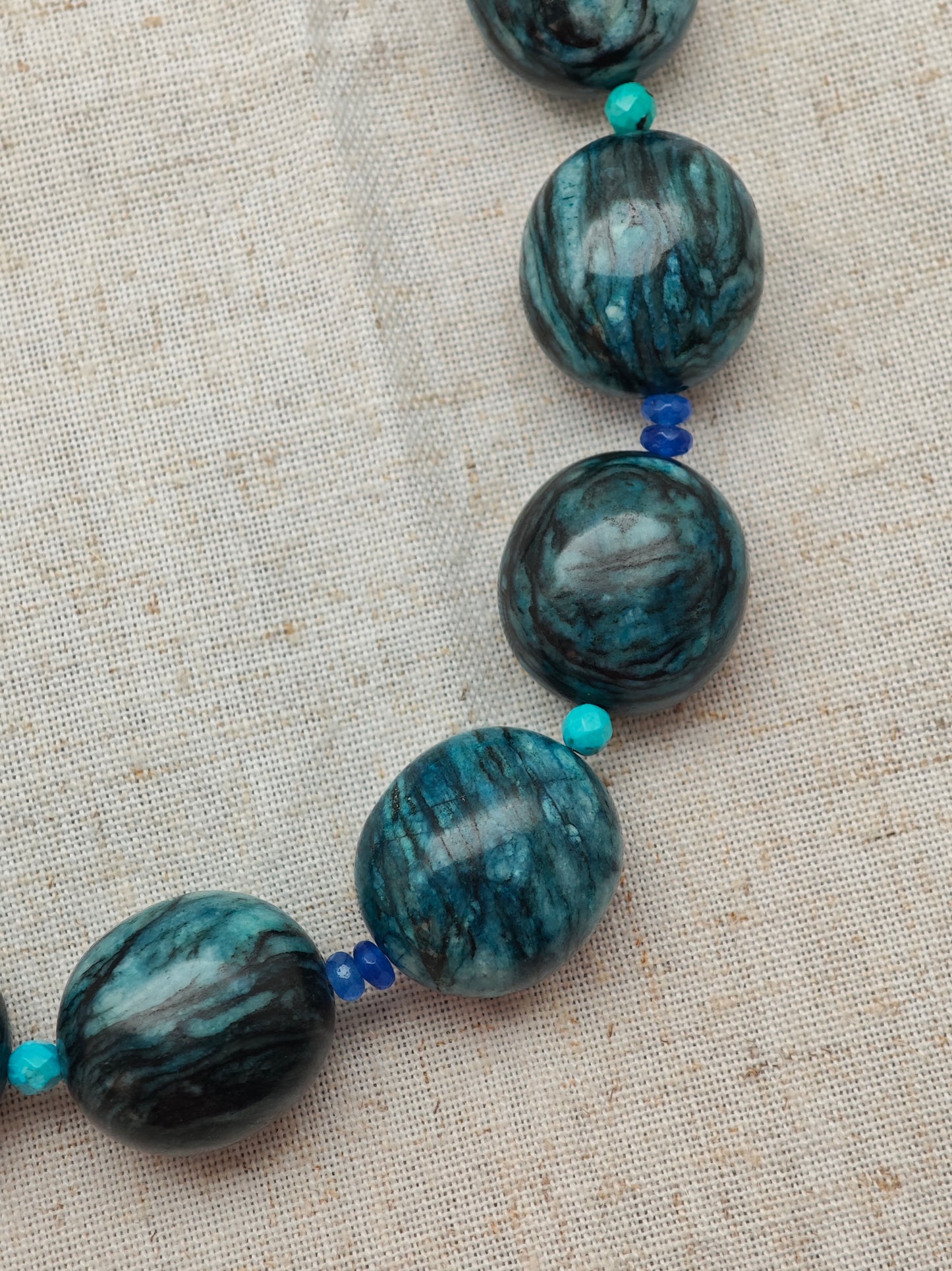 Collier Jaspe bleu