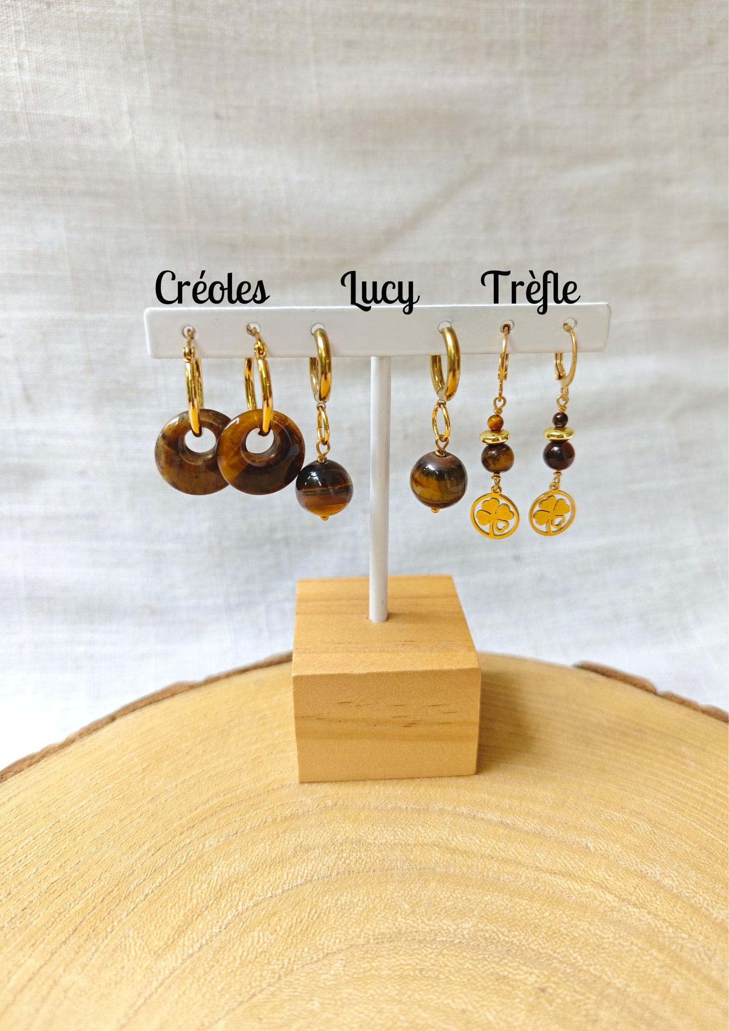 Boucles d'oreilles Oeil de tigre