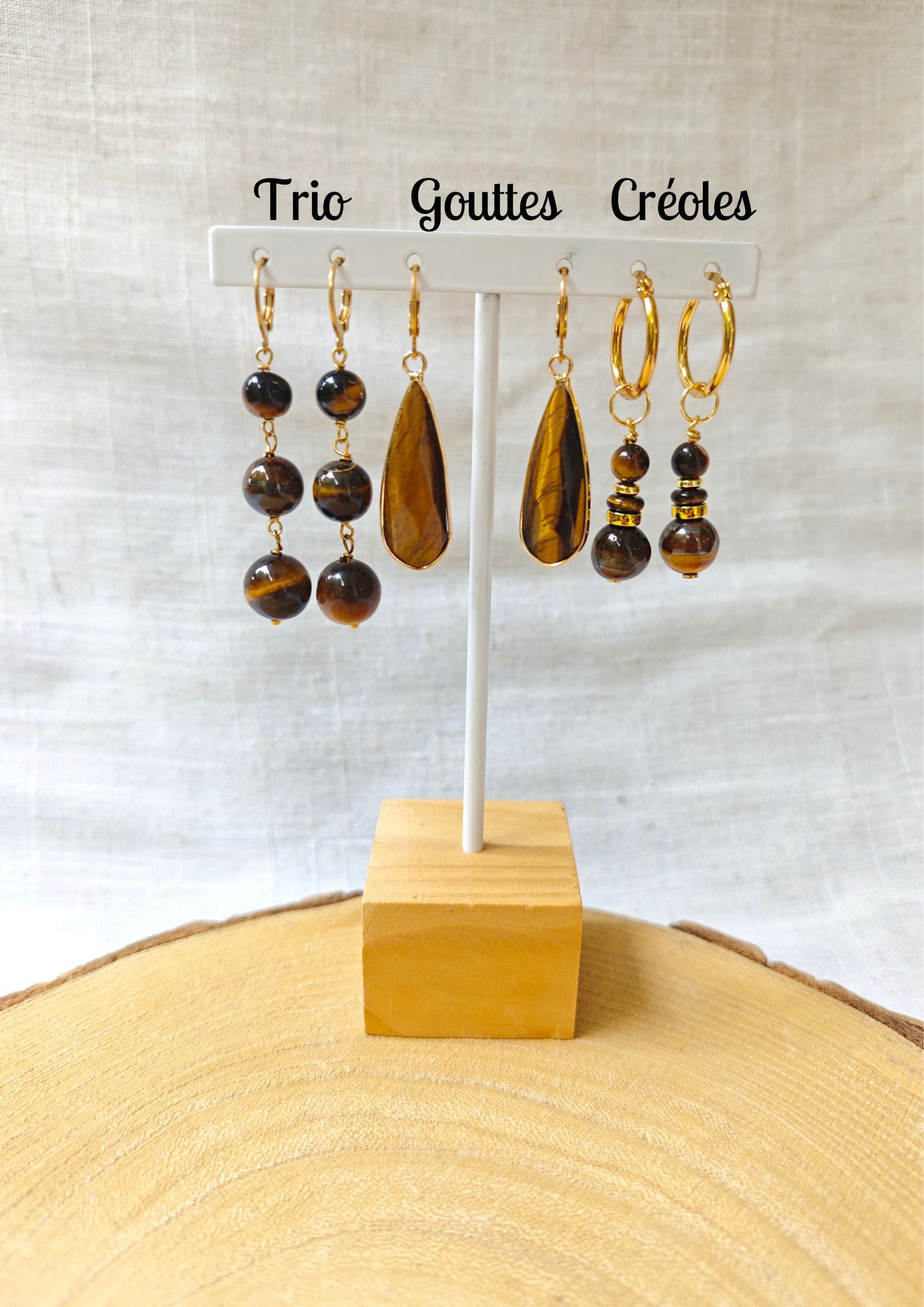 Boucles d'oreilles Oeil de tigre