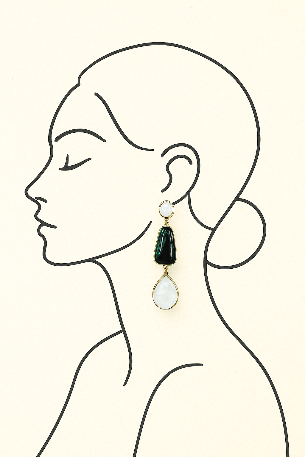 Boucles d'oreilles Pierre de lune