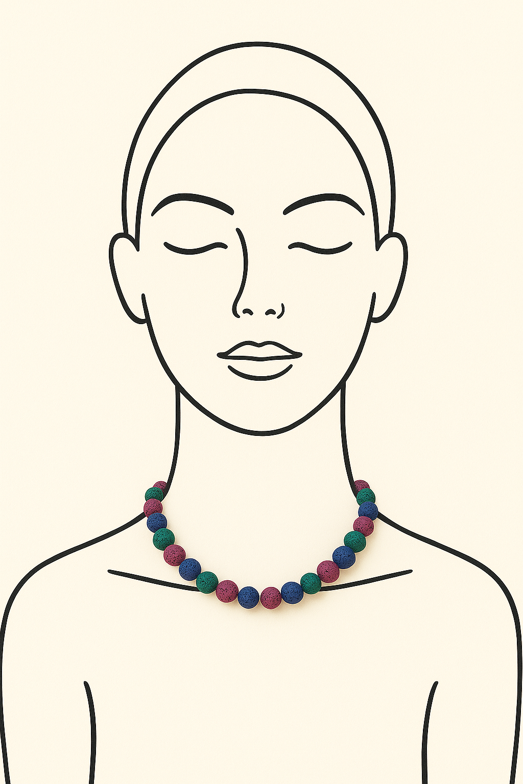 Collier Pierre de lave