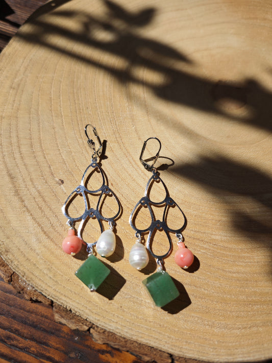 Boucles d'oreilles Tricolore