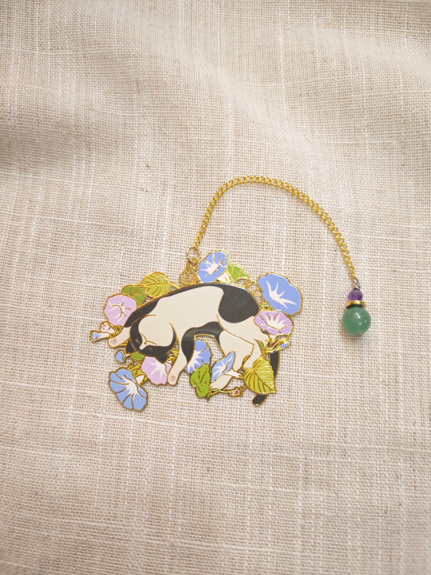 Marque-pages chat noir et blanc