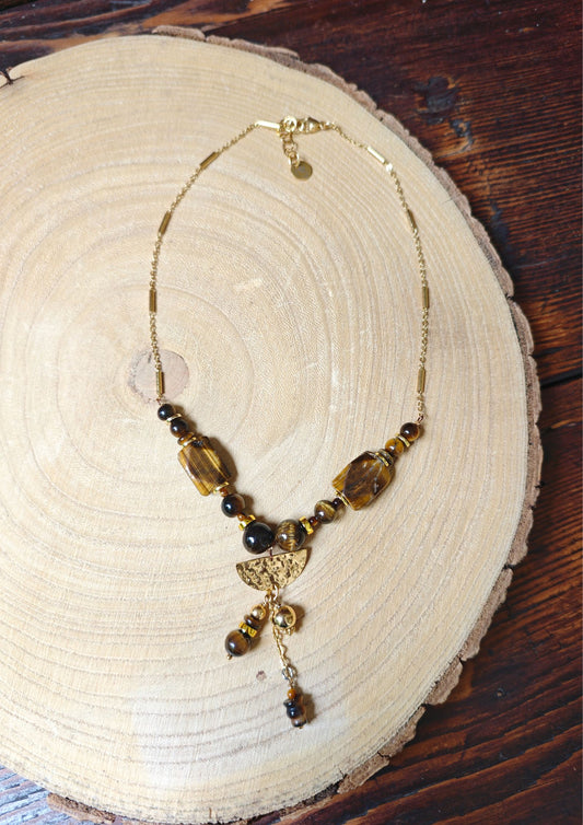 Collier Bella oeil de tigre