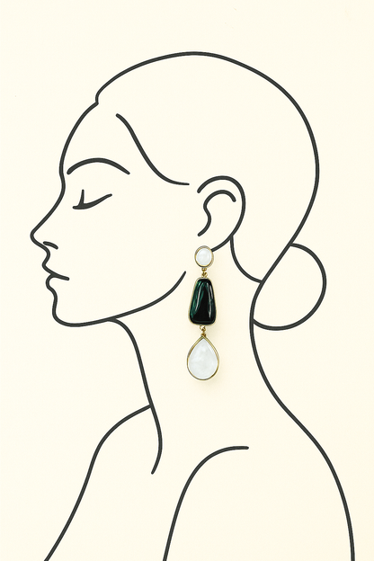 Boucles d'oreilles Pierre de lune