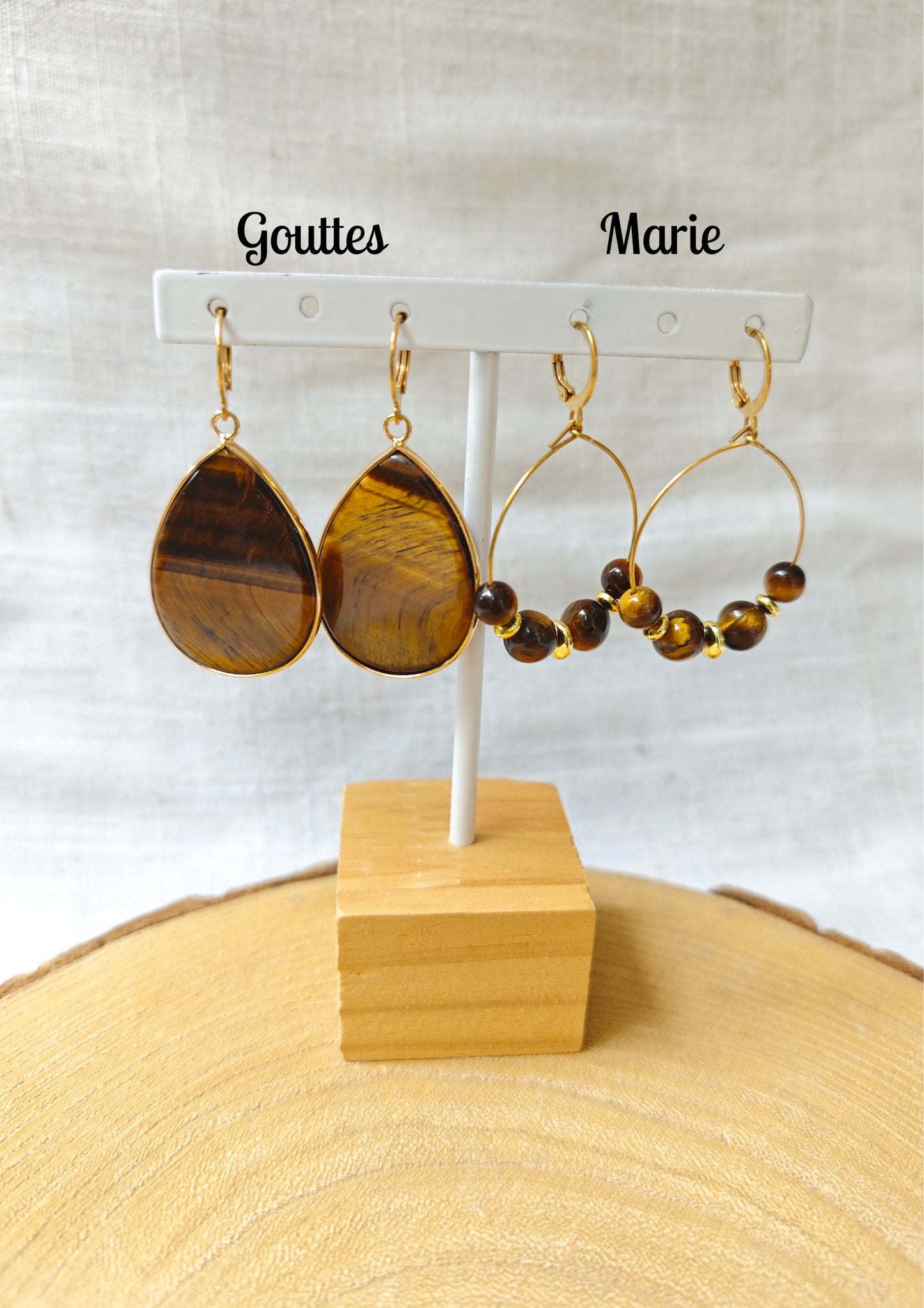 Boucles d'oreilles Oeil de tigre
