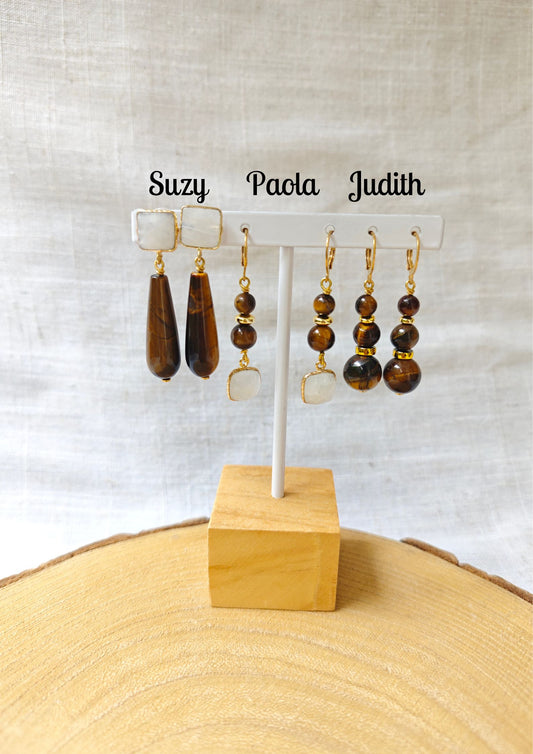 Boucles d'oreilles Oeil de tigre