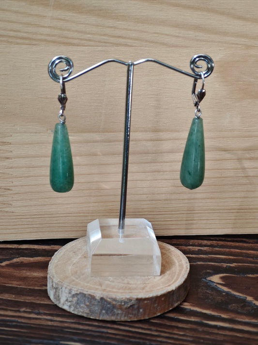 Boucles d'oreilles Gouttes Aventurine