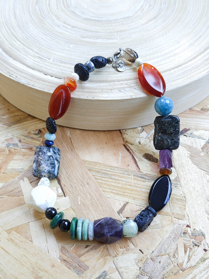 Collier Asymétrique multicolore