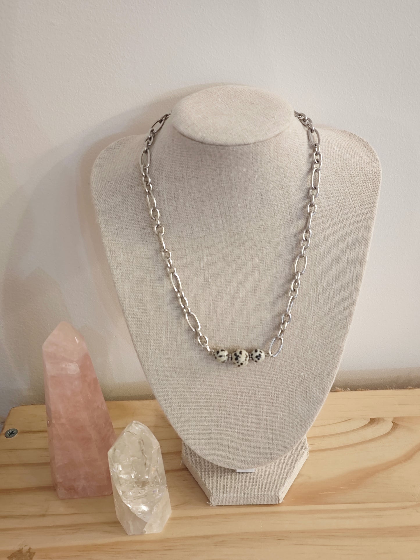 Collier Jaspe dalmatien