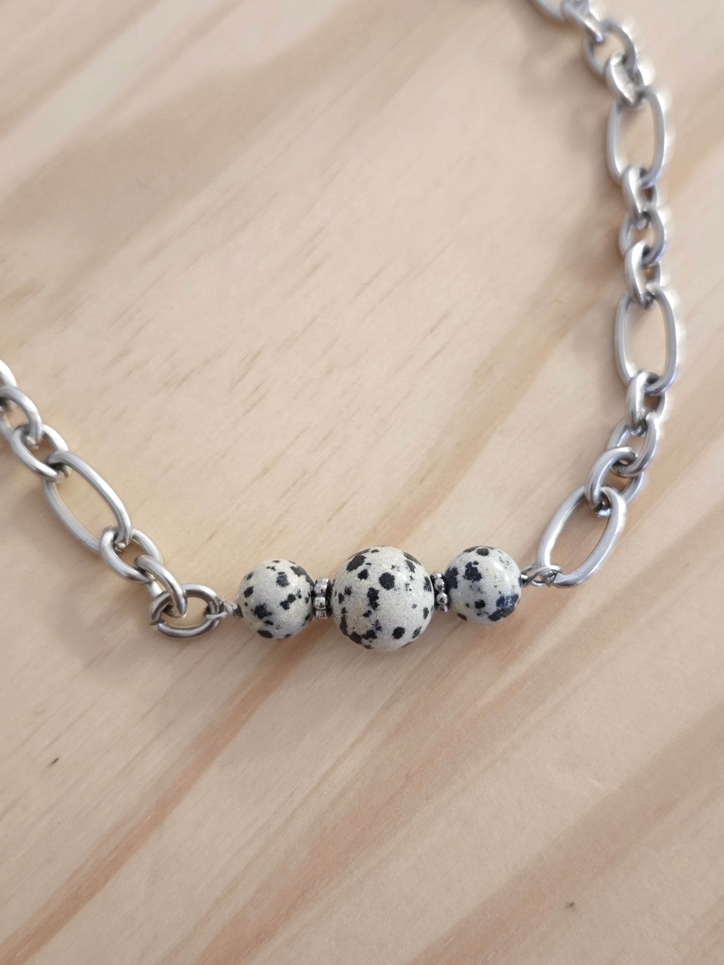 Collier Jaspe dalmatien