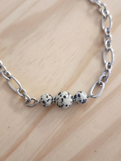 Collier Jaspe dalmatien