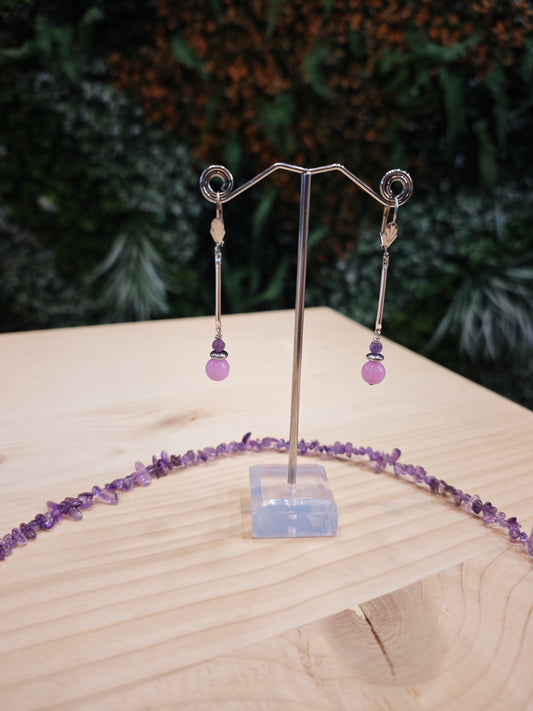 Boucles d'oreilles Violette