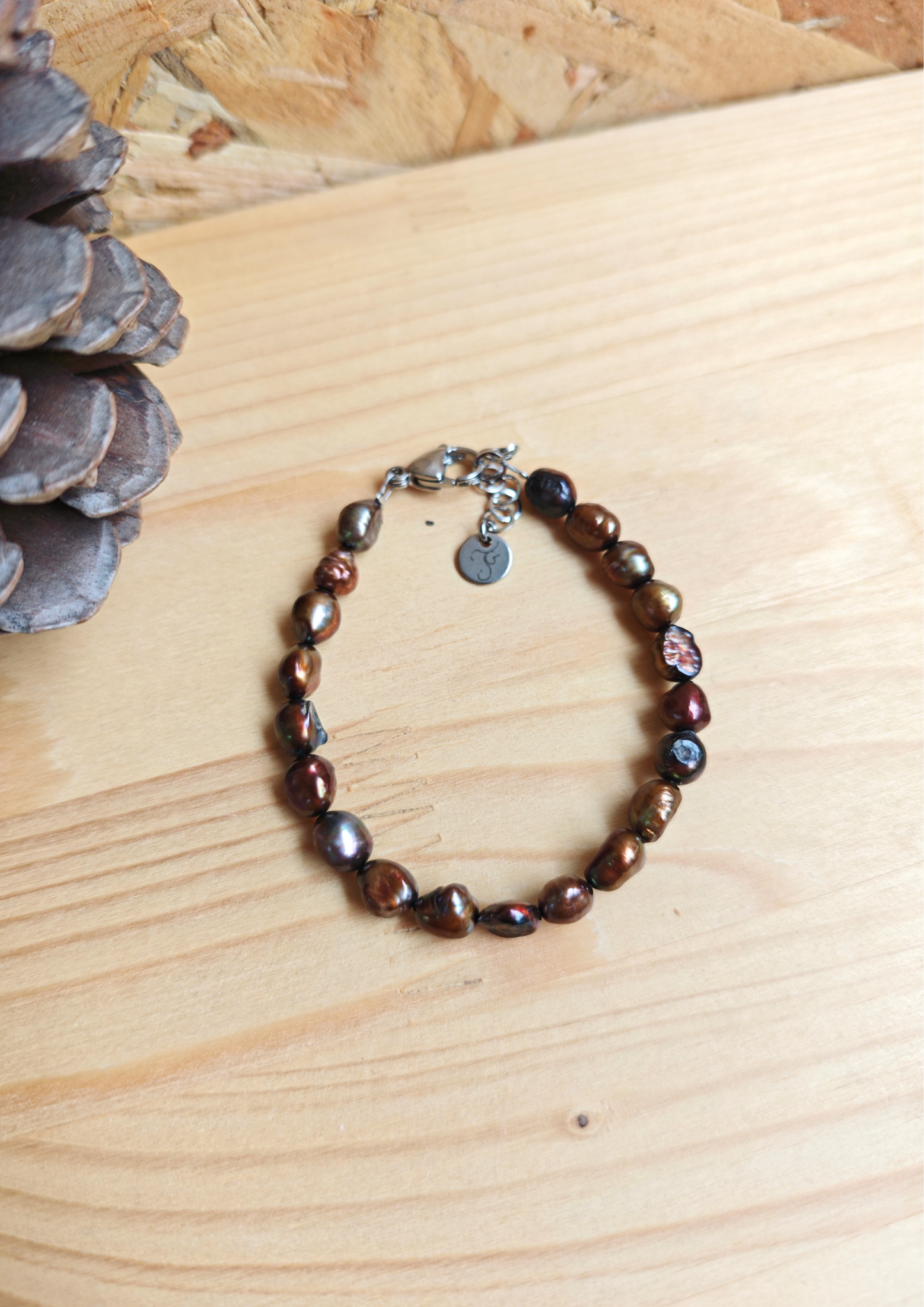 Bracelet perles de culture de couleur