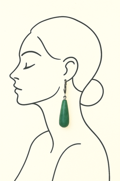 Boucles d'oreilles Gouttes Aventurine