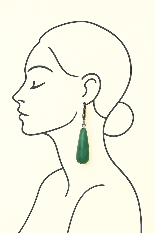 Boucles d'oreilles Gouttes Aventurine