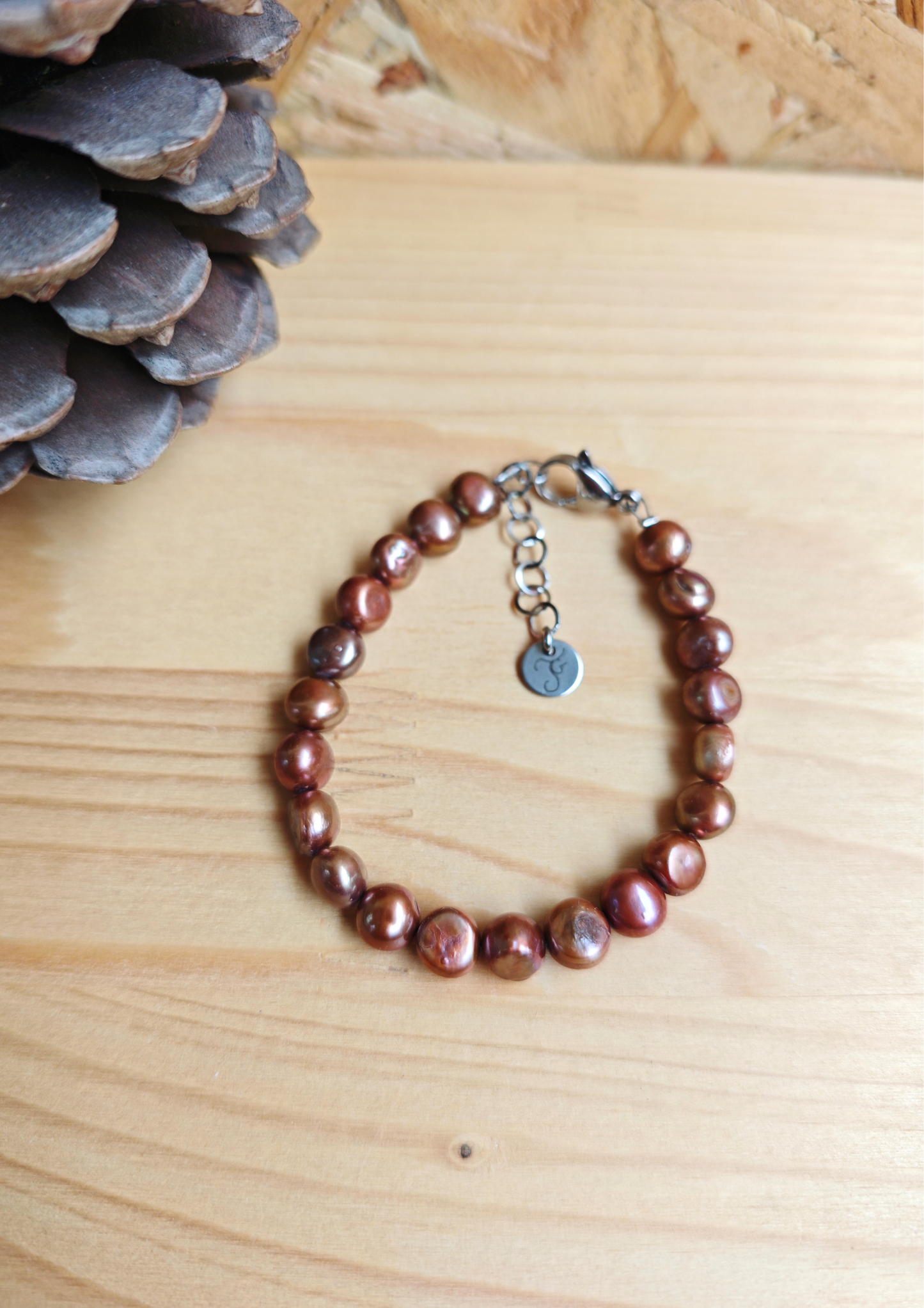 Bracelet perles de culture de couleur