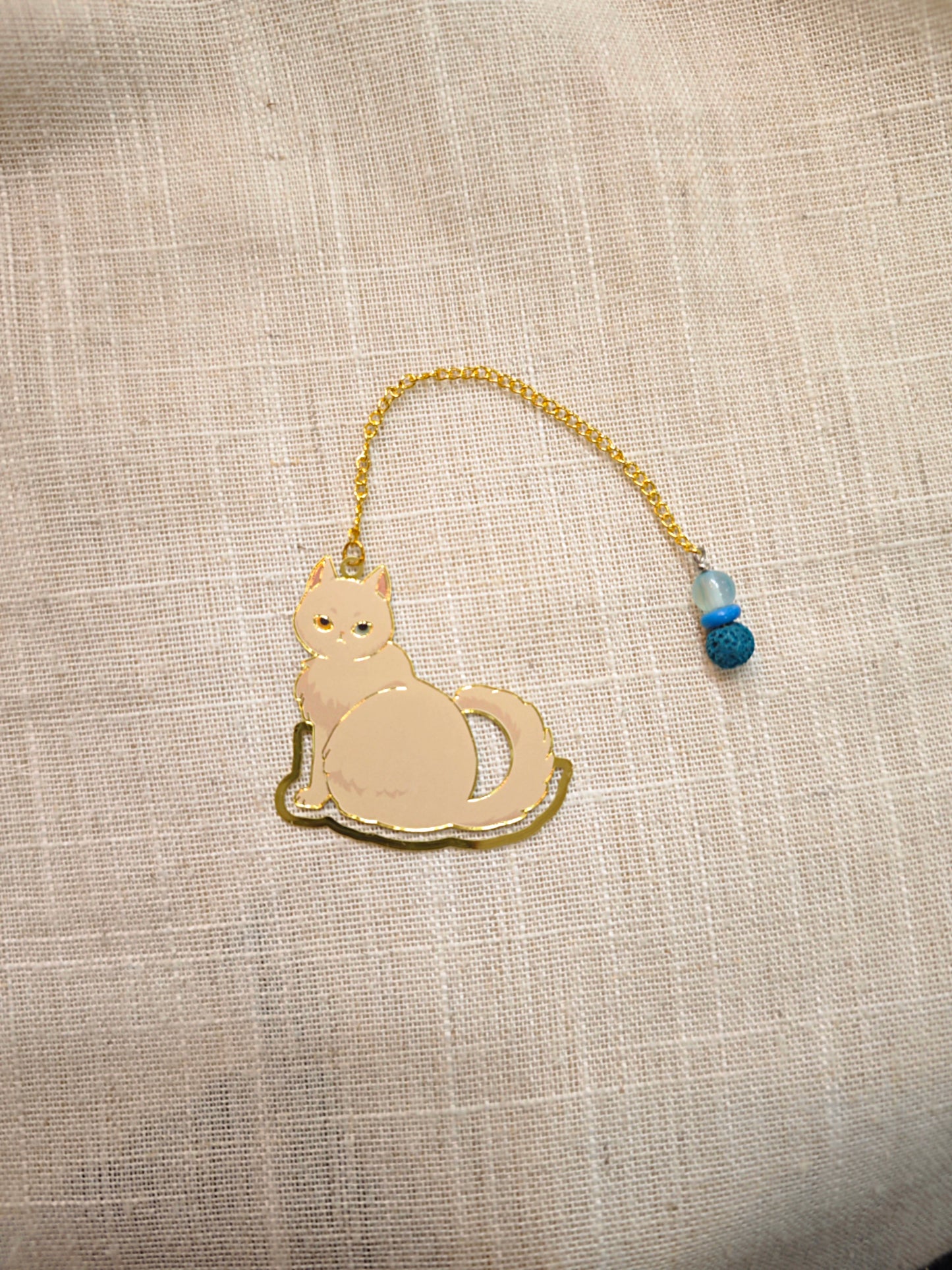 Marque-pages chat blanc