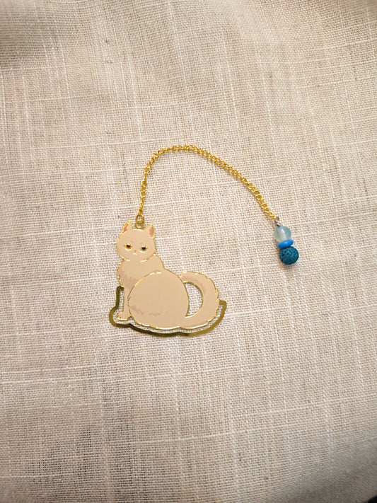 Marque-pages chat blanc