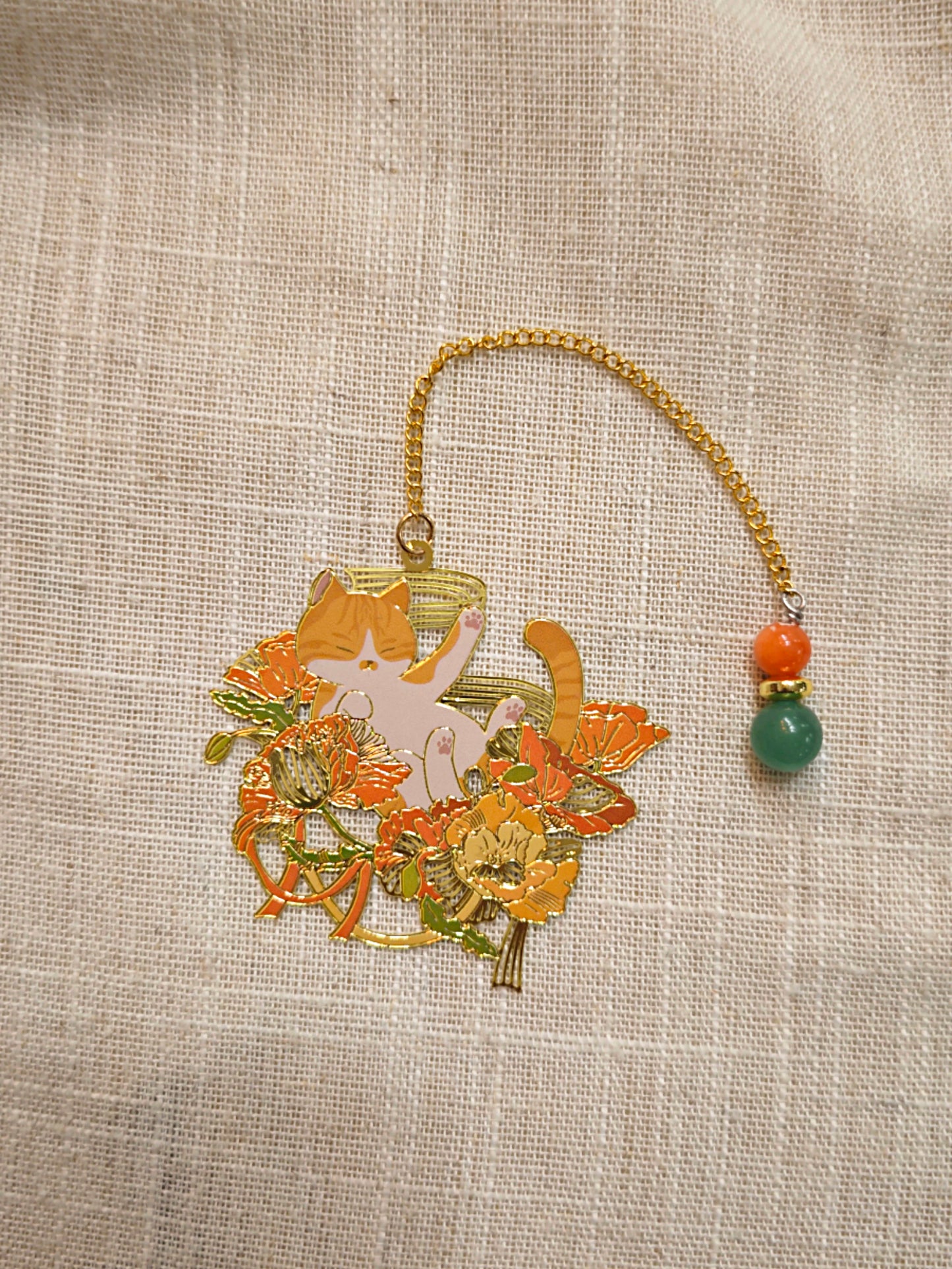 Marque-pages chat roux