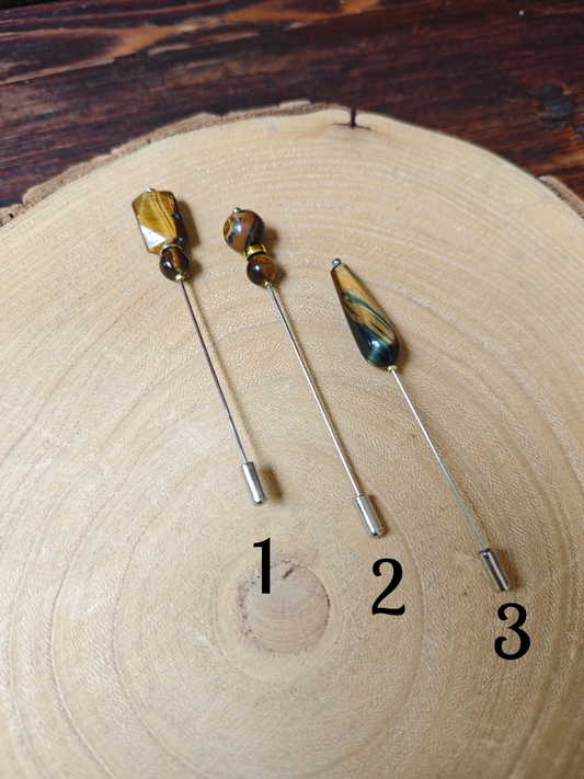 Fibule / broche oeil de tigre