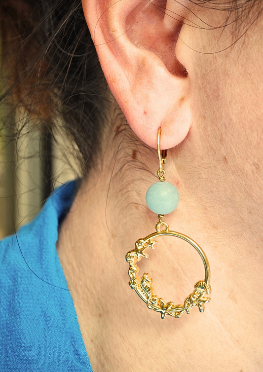 Boucles d'oreilles Amazonite