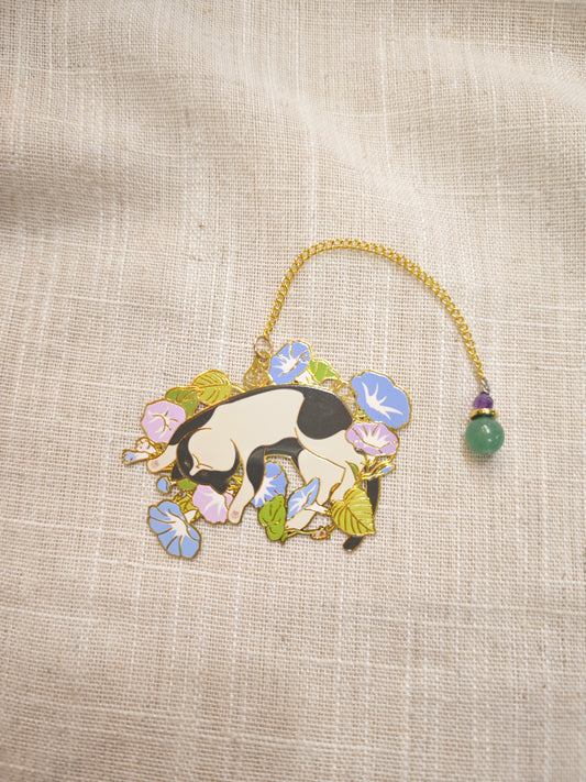 Marque-pages chat noir et blanc