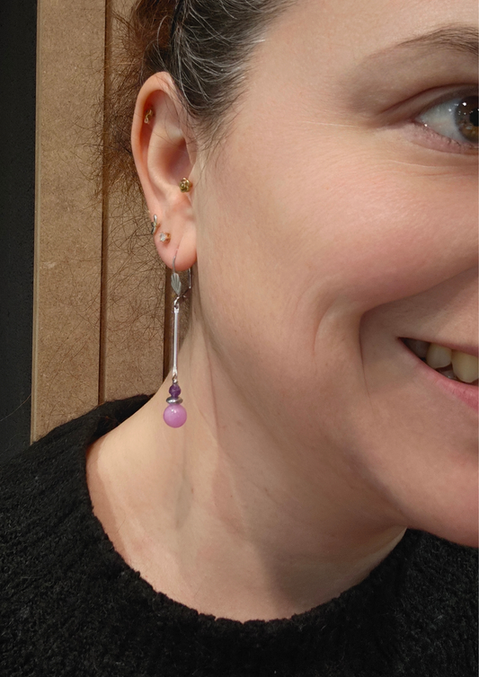 Boucles d'oreilles Violette